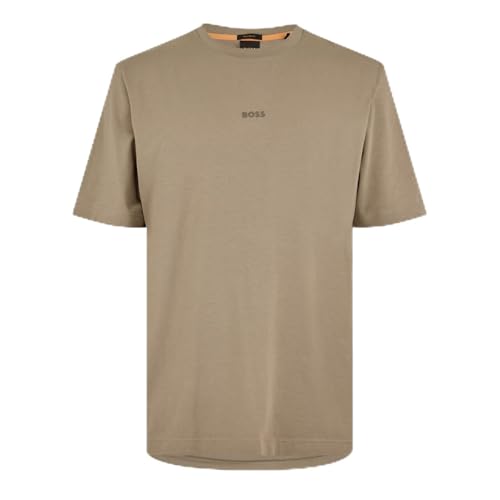 BOSS T-Shirt with Logo Detail Open Green