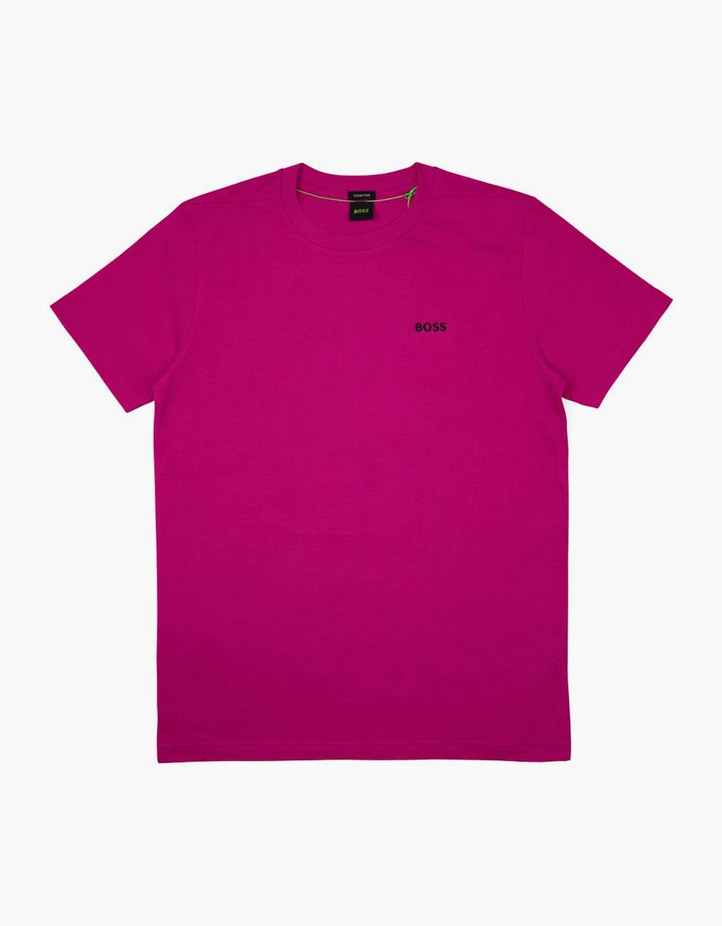 BOSS Stretch-Cotton Pink T-Shirt with logo detail