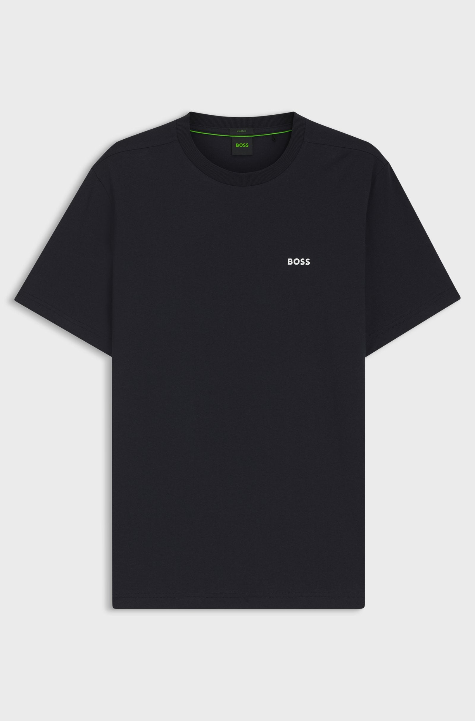 BOSS Stretch-cotton T-shirt with logo detail (Dark Blue)