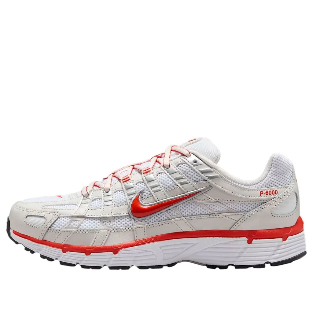 Nike P-6000 White Platinum Tint Picante Red (Women's)