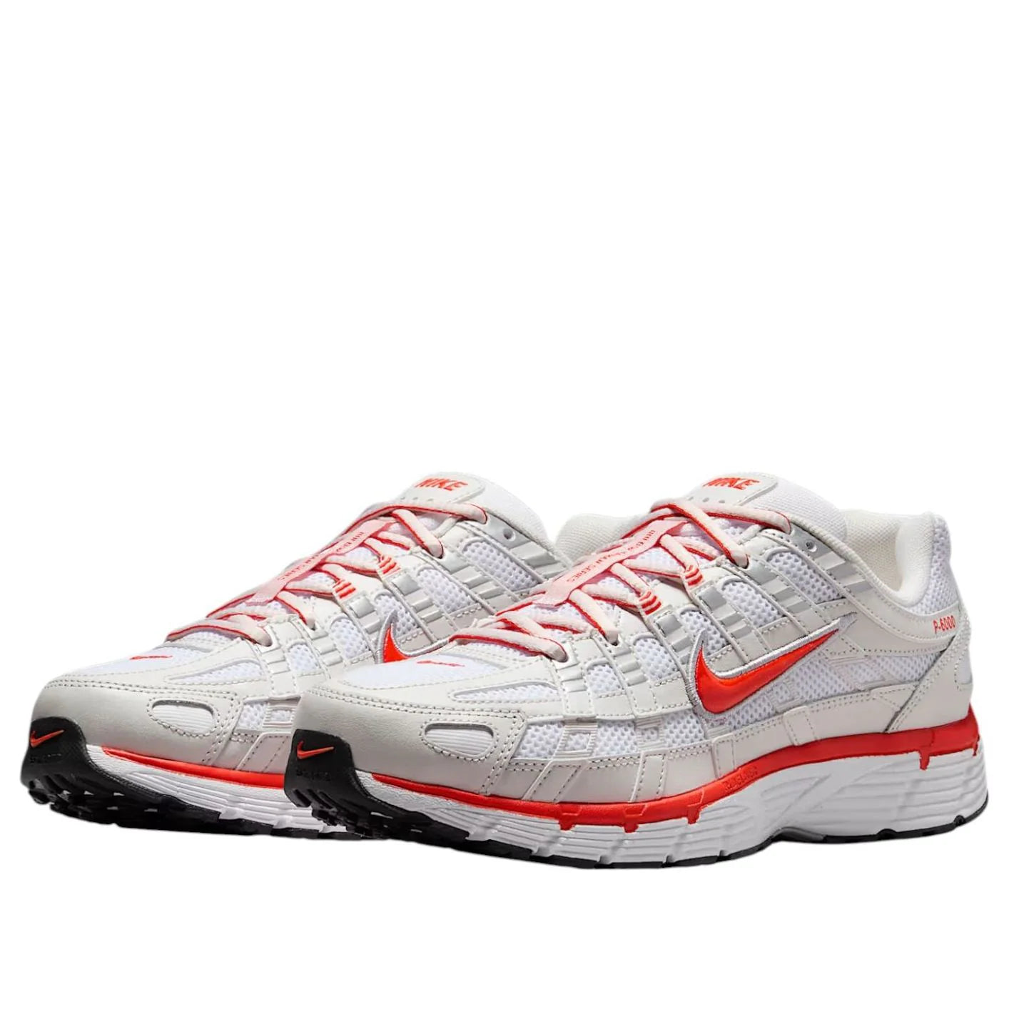 Nike P-6000 White Platinum Tint Picante Red (Womens)